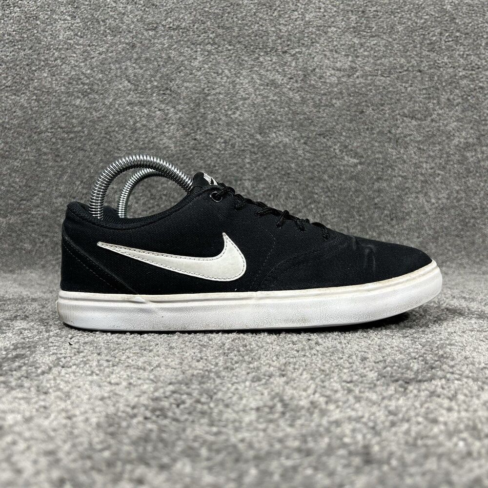 Nike SB Check Solarsoft 921463-010 Womens Sz 8.5 Black Athletic Skate Shoes Used